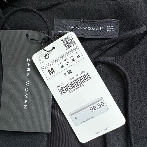 Zara Woman Black Cape Top NWT - Picture 5 of 5